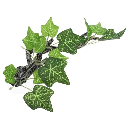 VICASKY Realistic Resin Plant Ornament for Reptile Terrarium Faux Climbing Decor for Bearded Dragons Snakes Geckos and Amphibians Versatile and Maintenance Habitat Accessory