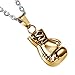 Cupimatch Punk Rock in Acciaio Inox Pendente Ciondolo Collana Boxe Guanti a Forma Natale Regalo di Valentine's Day per Uomo Ragazzi, Catenina 55cm Inclusa