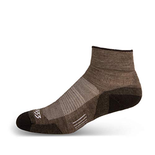 Image of USA Made - Microweight Cushion Ankle Socks - Trail Running Socks - Merino Wool - Mountain Heritage