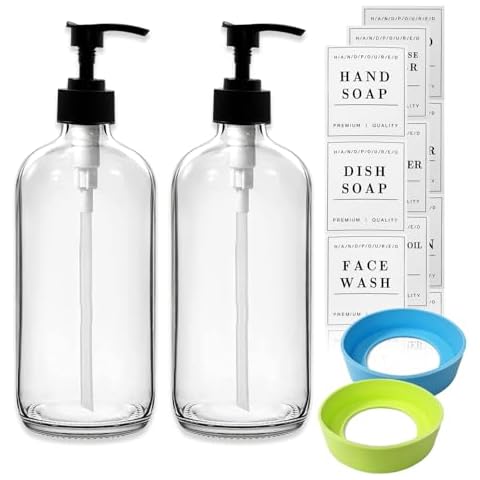 Daily Treasures Clear Glass Soap Dispenser Set Cover