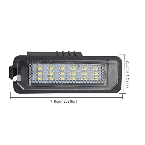 LITTOU KOLOME 18 Led Smd Canbus Error Free Matricula Luz Compatible con para Golf 4 5 6 7 Polo