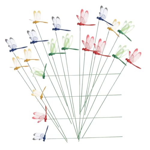 Toddmomy 24 Stück Teiliges Libellen Gartenstecker Farbenfrohe...
