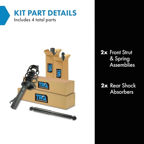 Image of TRQ Complete Strut Assembly & Shock Absorber Kit Complete Strut & Coil Spring Assembly Compatible with 2010-2013 Ford Transit Connect