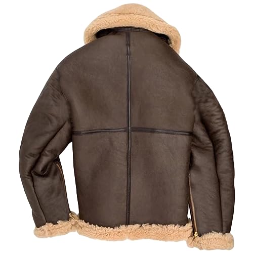 Bomber para hombre invierno casual cálido marrón miniatura 3