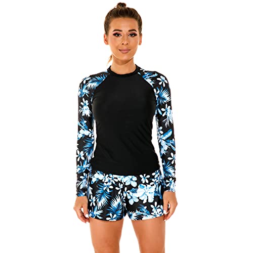 Maillot de bain 2 pièces manches longues anti-UV UPF 50 maillot de surf femme