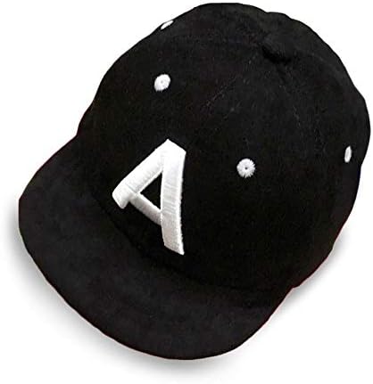 Spring Summer Cotton Baby Letter Cap Baby Kids Boy Adjustable Baseball Caps Boys Girl Hats Children Snapback Hip-Hop Sun Hat (Black)
