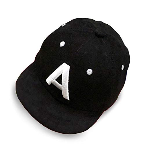 Spring Summer Cotton Baby Letter Cap Baby Kids Boy Adjustable Baseball Caps Boys Girl Hats Children Snapback Hip-Hop Sun Hat (Black) #TOP1