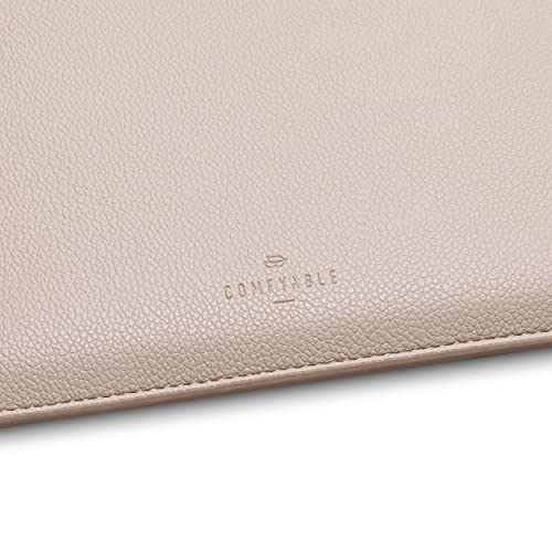 Image of Comfyable Laptop Sleeve 13 Inch Precisely Compatible with MacBook Pro M2 2022 M1 2020-2016 & Mac Air M4 2025 A3240 M3 2024 M2 2022 M1 2020, Faux Leather Cover Case, Sand