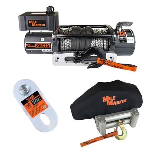 TrendsAuto Winch SEC15 15,000 lbs con Cable Sintético miniatura 1