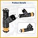 Partuto Car Fuel Injector Nozzle Replacement Fit for Chrysler 300M 3.5L V6 2001-2004 No.4591658AA - Pack of 6 Black Replacement