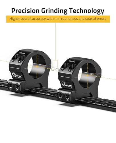 Image of CVLIFE Precision Scope Rings Mount - Compatible with Picatinny Rails and More - 2 Pieces