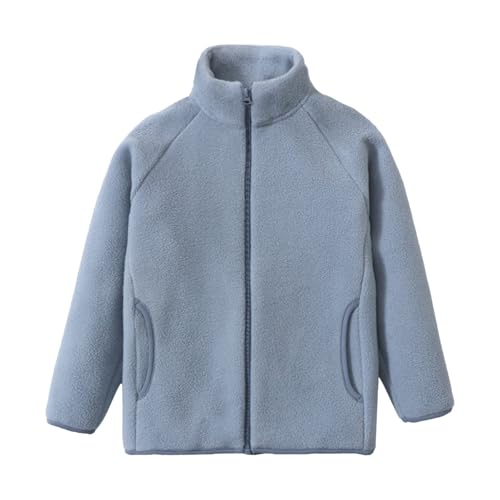 Kids Fleece Jacket Fall Wool Long Sleeve Turtleneck Sherpa Girls Winter Coat Boys Zip Up Warm Thermal School Outwear