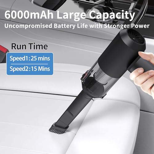 LifeNest Mini Cordless Vacuum Cleaner for Car, Foldable 14000Pa Handheld Car Vacuum Wireless, Strong Suction 4 in 1 Air Blower and Dust Buster, Small Portable Vacuum Cleaner Office, Keyboard and Home - Image 5