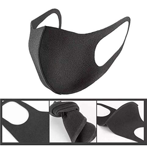 Kit Mascara de Proteção Neoprene Lavável Preta 3 UND