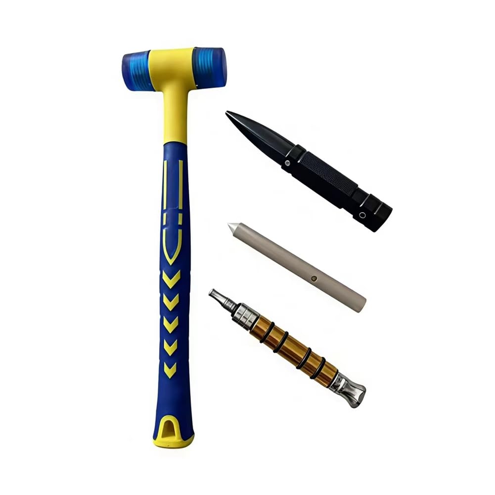 Aundhegrtt As Shown For Car Dent Repair Tool Kit 4-Piece Paintless Dent Removal Rubber Grip Hammer With Tapping Pens For Auto Accessories