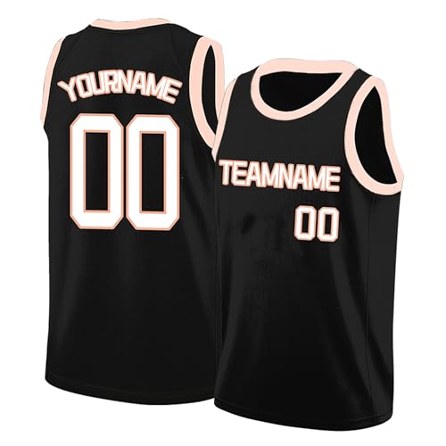 Image of Custom Basketball Jersey for Men - Personalized Name & Number, Embroidered or Printed, Athletic Shirt for Kids, Boys & Youth