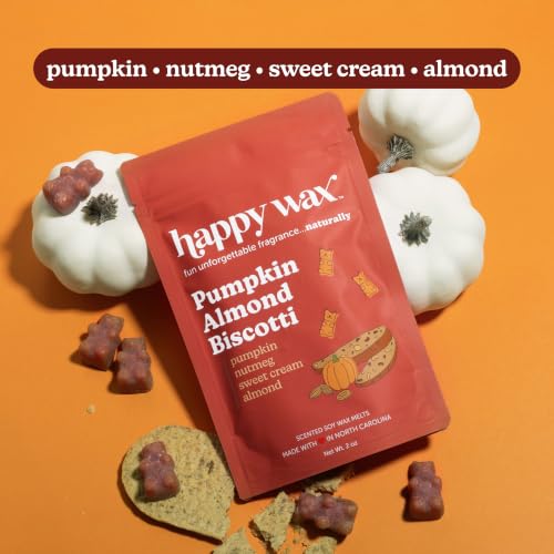 Image of Happy Wax Pumpkin Collection: Natural, Non-Toxic Scented Soy Wax Melts - Total 6oz Variety Pack: Pumpkin Almond Biscotti, Pumpkin Souffle, Pumpkin Spice Latte