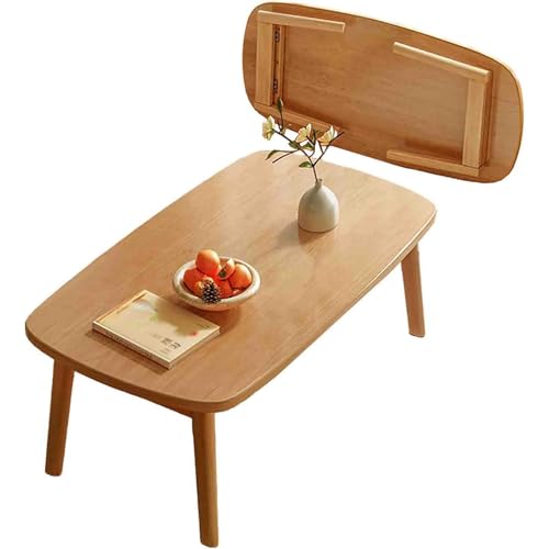 Mesa de café plegable portátil rectangular pequeña para sentarse, mesa baja, minimalista, japonesa, tatami, habitación para dormitorio, sala de estar, balcón, sin montaje