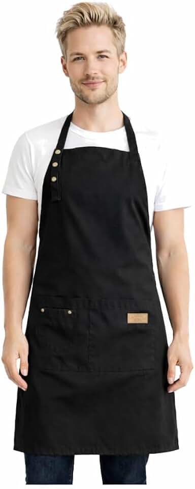 Avental Profissional em Microfibra de Gabardine, Premium, UNISSEX Bolso Grande, Alças Ajustáveis, Avental de Cozinha, Estetica, Cabelereira, Churrasqueiro, Barbeiro, Jardinagem,