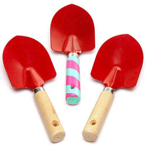 Baker Ross- Palas de jardinería (Pack de 3) Manualidades de herramientas de jardinería infantiles para decorar y regalar
