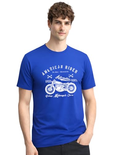 T-shirt coton motard ADRO beige avec imprimé American Rider qualitatif