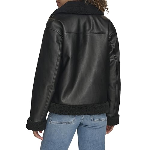Levi's Women's Faux Leather Sherpa Lined Moto Jacket3