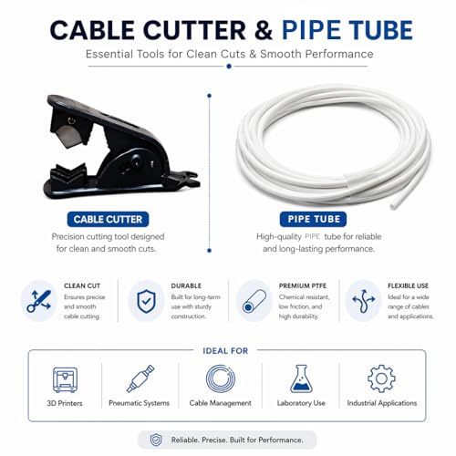 Image of Ionix 1 /4 Inch Water Purifier Tube with Cutter Combo | 10 Meter Food Grade Flexible Tubing Replacement Kit