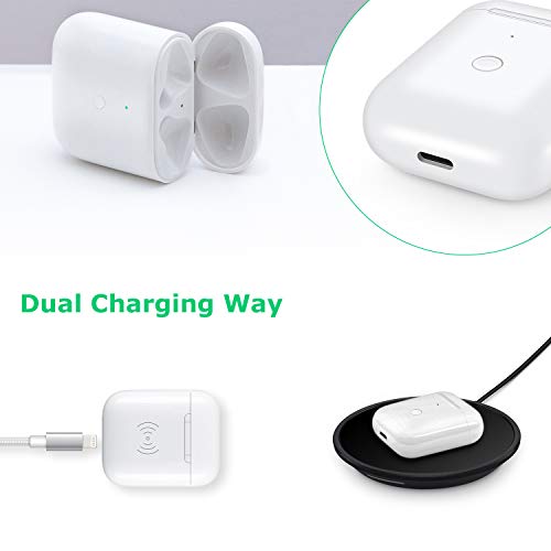 ایگرد | قیمت و خرید Wireless Charging Case Compatible with AirPods 1 2, Air  pods Charger Case Replacement with Bluetooth Pairing Sync Button，no Aipods,  White
