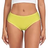 CHIFIGNO Biancheria intima sexy da donna in fibra di bambù slip classici morbidi traspiranti, Mimosa, Small