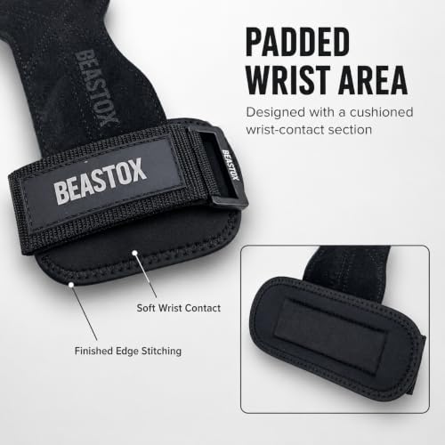 Image of Performance Lifting Straps, Premium Suede, Deadlifts, Rows, Pull-Ups, Weightlifting (Black)