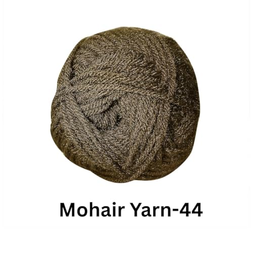 Image of VCR Mohair Nylon Deep Brown Yarn, 100 Grams Hank, 196 Meters Length, Acrylic 75%, Mohair Nylon 25%, Pack of 1 Yarn, Soft Crosia Threads, Suitable for Winter Garments.