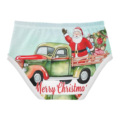 Girls Underwear Toddler 2t Cotton Cute Panties Girl Florals Kids Briefs Undies Happy Christmas Truck Santa Clause2