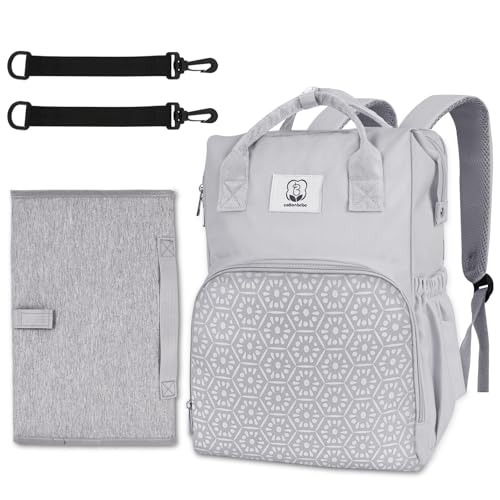 Sac à langer large gris noir kaki pour l'organisation de bébé