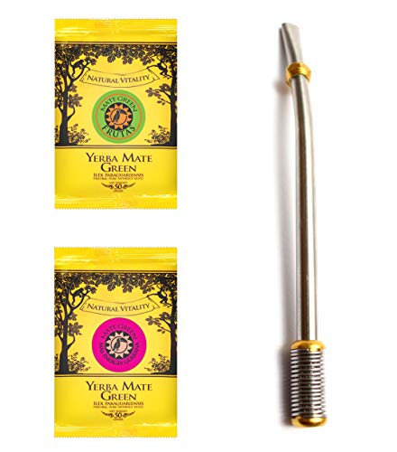 Mate Green Yerba Mate Bombilla AL20 | INOX Edelstahl-Strohhalm für Mate Tee 16,5 cm | Dreifach-Filtration für Mate mit viel Staub | Bombilla mit abnehmbarem Sieb - leicht zu reinigen Cover