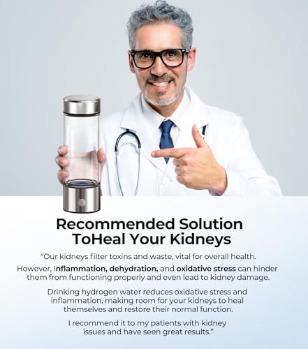 2024 New Hydrogen Water Bottle, 3 in 1 Hydrohealth Hydrogen Water Generator with SPE Pem Technology 3 Minutes Up to 2500 PPB Water Ionizer for Home, Office, Daily Drinking (Silver)