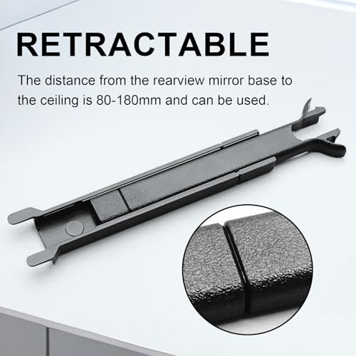 Image of KIMISS Rearview Mirror Wire Cover, for 1999‑2007 ABS Windshield Mirror Wire Cover Impact Mirror Wiring Cover | Easy Installation, Windshield Interior Mirror Wire Harness Cover Trim with Impact, Rear View Mirror accessories, Black