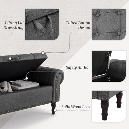Image of Elegant Couch Luxury Living Room Furniture Upholstery Comfortable Seating Classic Design Neutral Color Palette Home Decor Elegance Inviting Lounge Furniture (Grey)