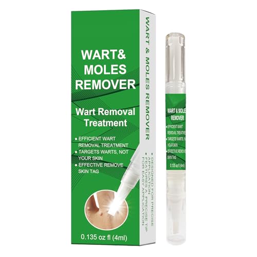 RushCure Fast Acting Wart Removal with Precision Brush - Skin Tag Remover for Plantar Common & Flat Wart Gentle Formula Travel Size(0.135FL.OZ)