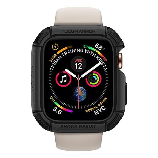 Spigen Tough Armor Designed for Apple Watch Case for 44mm Series 6/SE/5/4 - Black