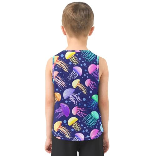 J JOYSAY Colorful Jellyfish Bubble Boys Tank Top Sleeveless Muscle Shirts Quick Dry Kids T-Shirts 3-15T3