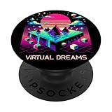 Photo Gallery maglietta retrò virtual dreams island galleggiante per amanti dell arte synthwave popsockets popgrip intercambiabile Photo Gallery maglietta retrò virtual dreams island galleggiante per amanti dell arte synthwave popsockets popgrip intercambiabile