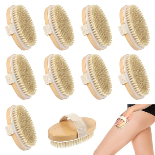 10 Pcs Dry Brushes for Body Dry Brushing Body Brush Exfoliating Brush for Shower Bath Back Circulation Improvement Dead Skin Remove Beauty Exfoliator
