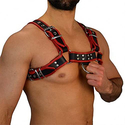 Goobester Leather Chest Harness Men Adjustable Body Bondage Harness Belts Style 1