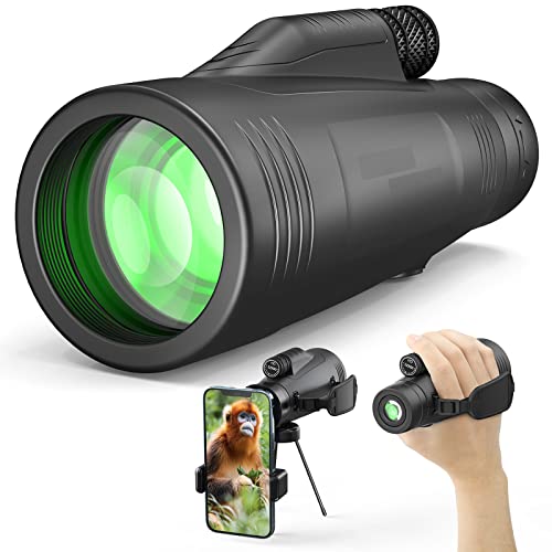 Gafild 12x50 HD Monokulare, Handy Monokulare Telescope mit BAK4-Prisma FMC und Smartphone Halter Stativ für Wandern, Jagd, Camping