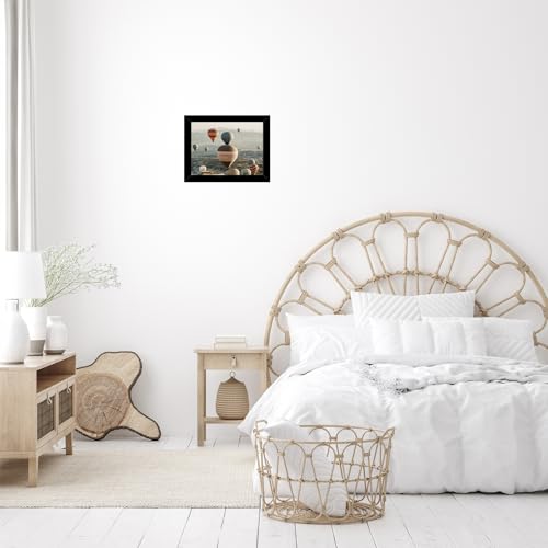 Image of JCJMY 4x6 Picture Frame Black for Wall Hanging or Tabletop, Wall Mounting Horizontally or Vertically, 4 x 6 Wall Gallery Poster Photo Frame with Shatter Resistant Plexiglass, Black