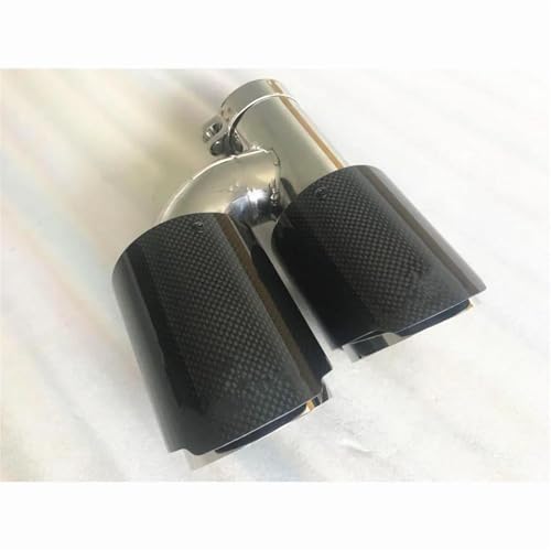 Silencieux d'échappement carbone brillant double embout 66mm pour personnalisation E90