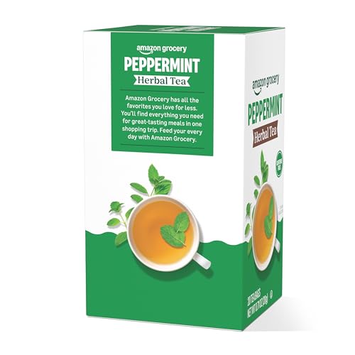Amazon Grocery, Peppermint Herbal Tea Bags, 20 Ct - image 4