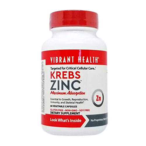 Krebs ZINC - 30mg ZINC + 100mg of ZINC Complex per Capsule - 60 Capsules