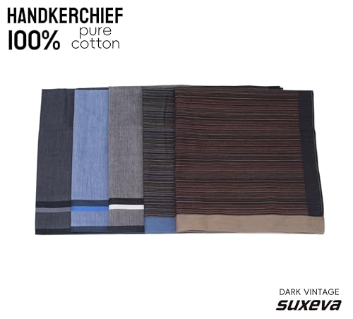 Image of Men's 12pcs 100% Cotton Checkered Handkerchiefs Gift Box, 15.75 Inch Soft Breathable Absorbent Large Pocket Squares