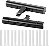2er Pack Auto Diffuser Set, Regulierbarer Auto Lufterfrischer Lüftungsclip mit 15 Duftneutralen Pads, Kompakter Car Air Freshener für Ätherische Öle, Büro Zuhause Bad, Schwarz, 8x4x1,2cm (3-Loch)